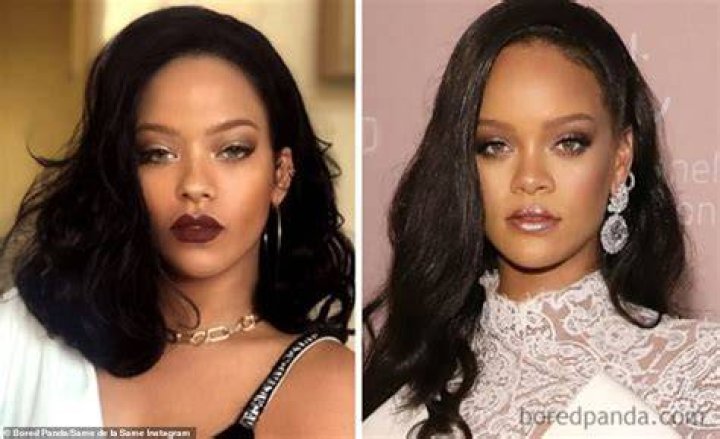 This portuguese-speaking&nbsp;Rihanna lookalike (left) says it is an 'immeasurable honour,' to look like the star (right)